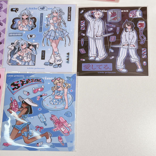 Black-Skinned Hot Girl Goo Card Small Card Character Stickers Hand Account Phone Case DIY Stickers