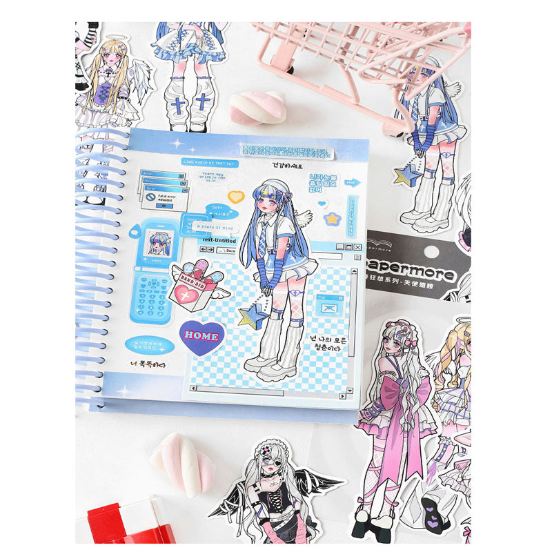 Sticker Pack Rhythm Rhapsody Cute Girl Anime Handbook Material Stickers 4 Styles