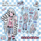 Dimensional Girl Series Stickers Diy Hand Account Character Stickers