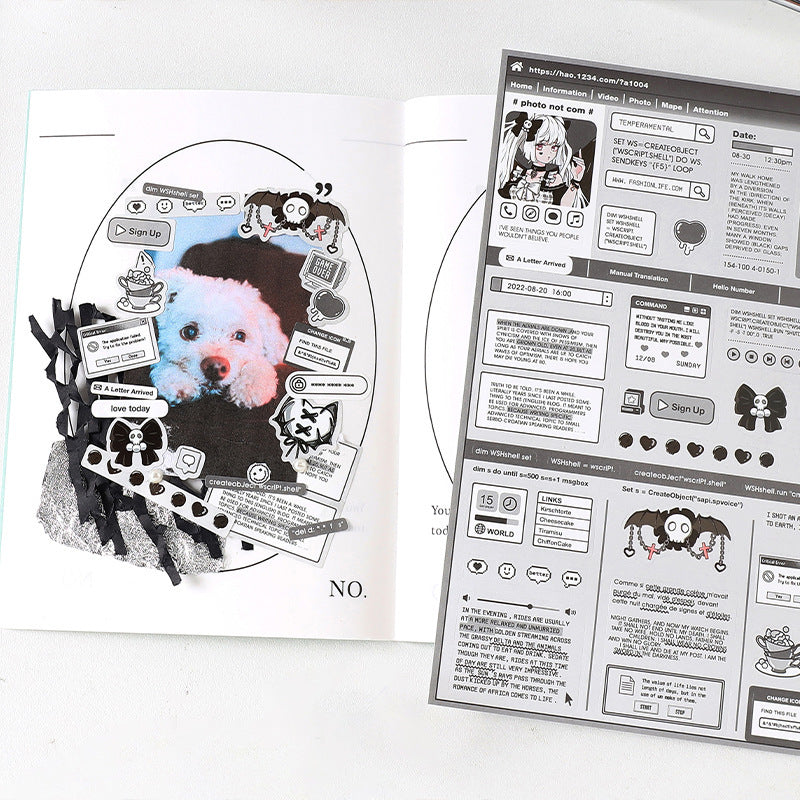 Infeel.Me Goo Card Stickers Dimensional Search Series Cartoon Creative Handbook DIY Decoration Material Stickers