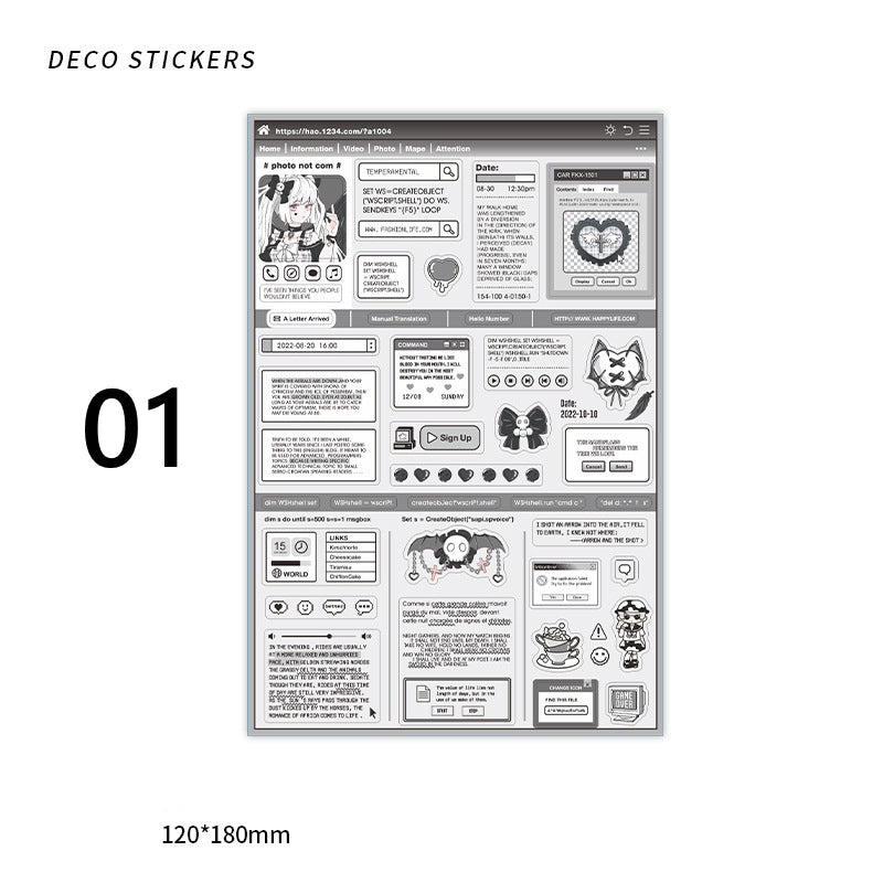 Infeel.Me Goo Card Stickers Dimensional Search Series Cartoon Creative Handbook DIY Decoration Material Stickers