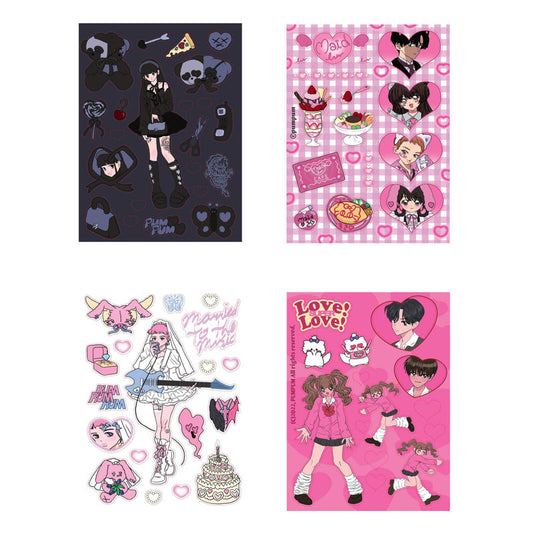 Retro Cute Character Series Stickers IPAD Phone Case Computer Decoration Stickers Waterproof