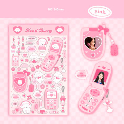 Heart Bunny Decorative DIY Stickers Phone Case Hand Account Cute Stickers