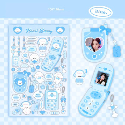 Heart Bunny Decorative DIY Stickers Phone Case Hand Account Cute Stickers