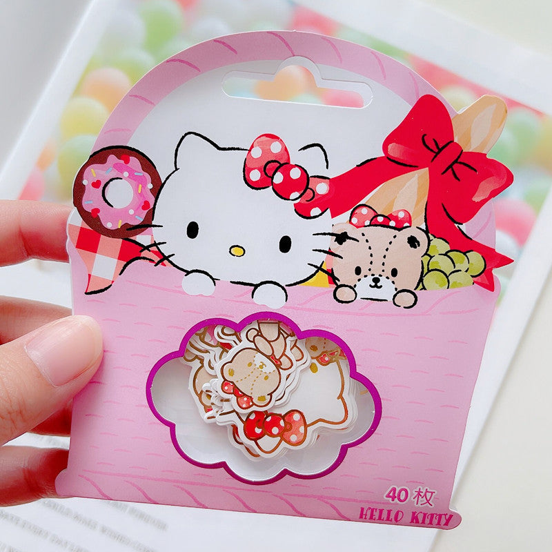 Cartoon Yugui Dog Melody Cute Girl Heart Ins Copper Plate Sticker Pack Diy Stickers Hand Account Stickers Children's Stickers