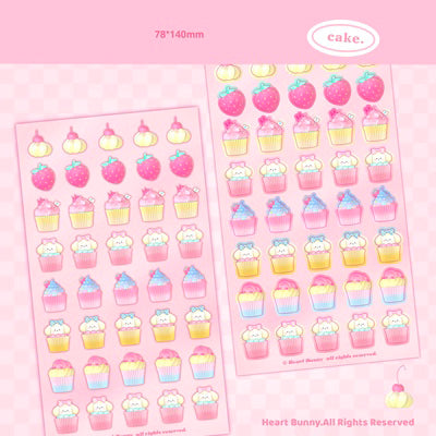 Heart Bunny Decorative DIY Stickers Phone Case Hand Account Cute Stickers