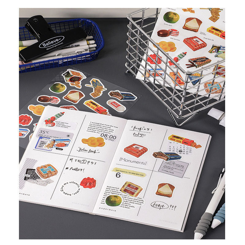 Life Seasoning Series Creative Small Pattern DIY Hand account Phone Case Element Material stickers 4 styles