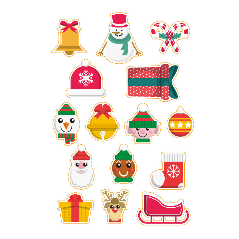 Christmas Stickers Santa Bell Gift DIY Hand Account Keychain  Phone Case Decoration Stickers