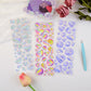 3D Laser Bubble Keychain Hand Account Decoration Material Sticker Diary Small Card DIY