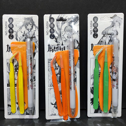 Carving Knife Pen Hand Account Tweezers Set Cute And Fresh Art Knife Girl Heart Press Hand Account Carving Knife