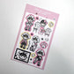 Cute Graffiti Girl Hand Account Sticker Spot Material Sicker Hand Account Book Sticker DIY Phone Case Key Chain Plate Decoration Sticker