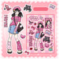 Yuezhen Moon Heart Series Scrapbook Journal Stickers