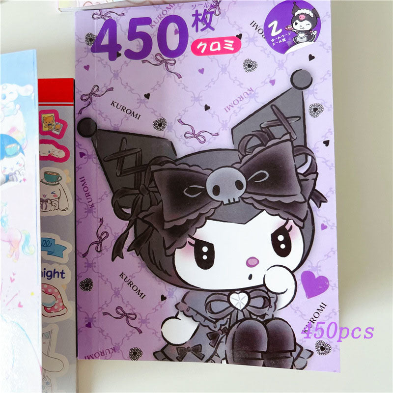 Cutting Sanrio Stickers Book Goo Card Cartoon Cute Stickers Kuromi Melody Hand Account Decoration