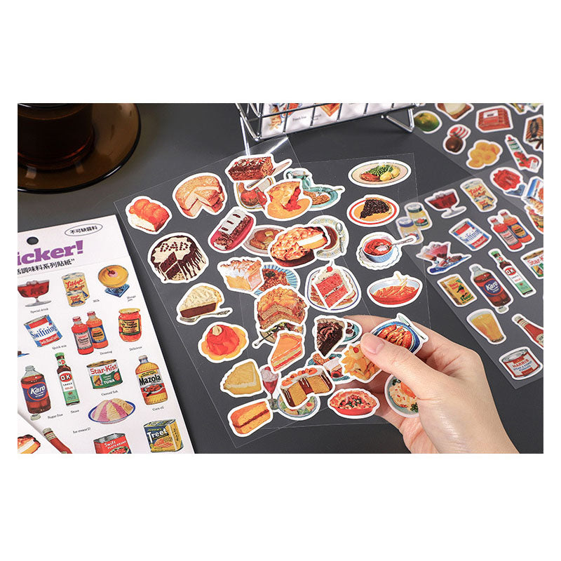 Life Seasoning Series Creative Small Pattern DIY Hand account Phone Case Element Material stickers 4 styles