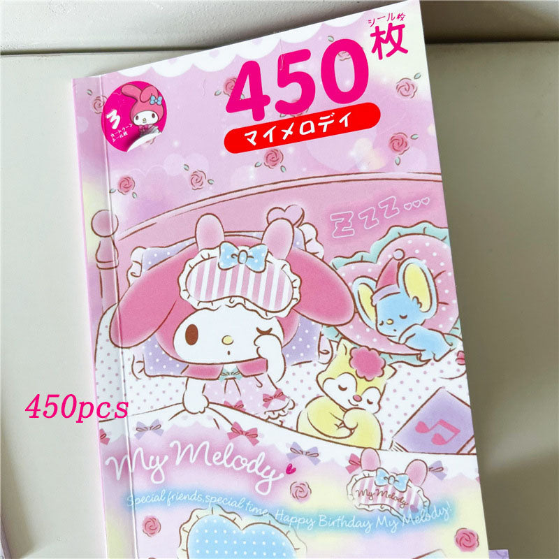 Cutting Sanrio Stickers Book Goo Card Cartoon Cute Stickers Kuromi Melody Hand Account Decoration