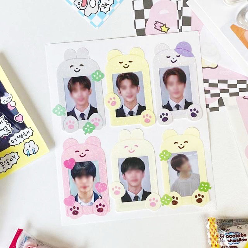 Cute Border Sticker Photo Frame Decorative Sticker Avatar Decoration Pocket Material Sticker