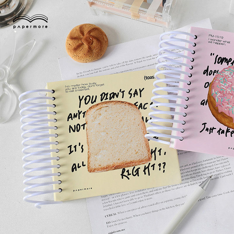 Salt Sliced Toast Hand Account Collage Book Donut Dessert Notebook Large Coil Decoration Book