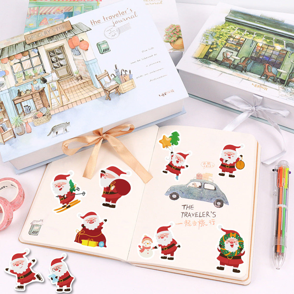 50pcs Christmas Graffiti Stickers Holiday Party Hand Account DIY Phone Case Stickers