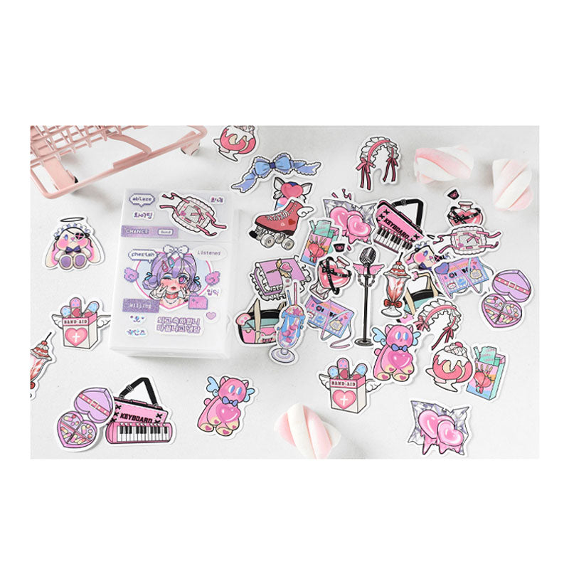 Sticker Pack Rhythm Rhapsody Cute Girl Anime Handbook Material Stickers 4 Styles