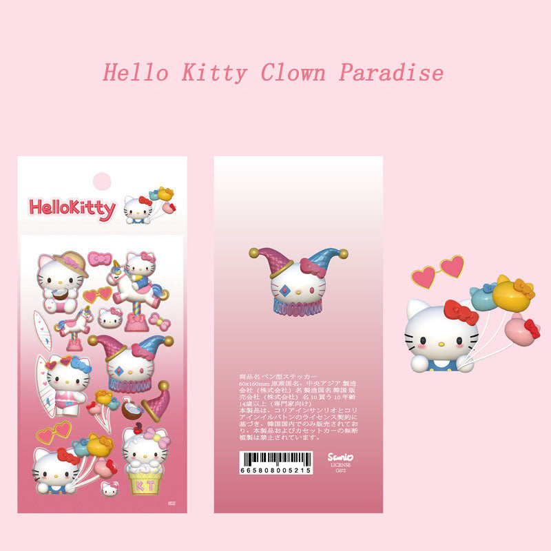 Modeling Amusement Park Sanrio  Kulome Melody Keychain Plate Sticker Hand Account Diary Cartoon DIY