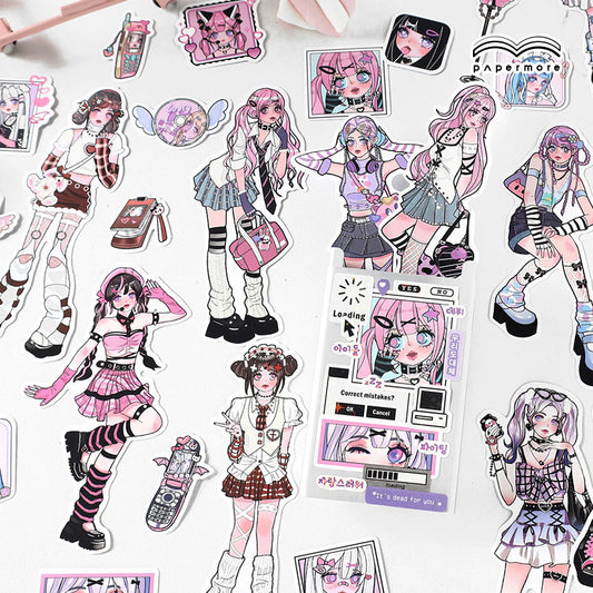 Sticker Pack Rhythm Rhapsody Cute Girl Anime Handbook Material Stickers 4 Styles