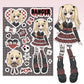 Sweet Asian character DIY Hand account decoration sticker storage box cartoon character mobile phone shell stickers