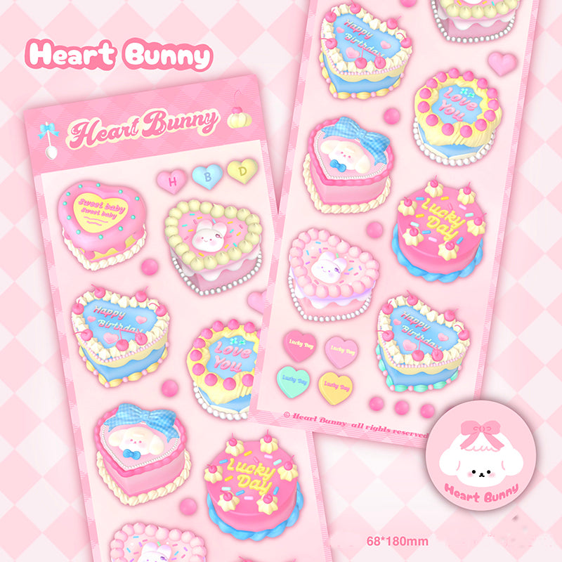 Heart Bunny Decorative DIY Stickers Phone Case Hand Account Cute Stickers