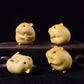 Boxwood carving Greedy hamster four brothers Handicrafts Cte small animal jewelry Handmade
