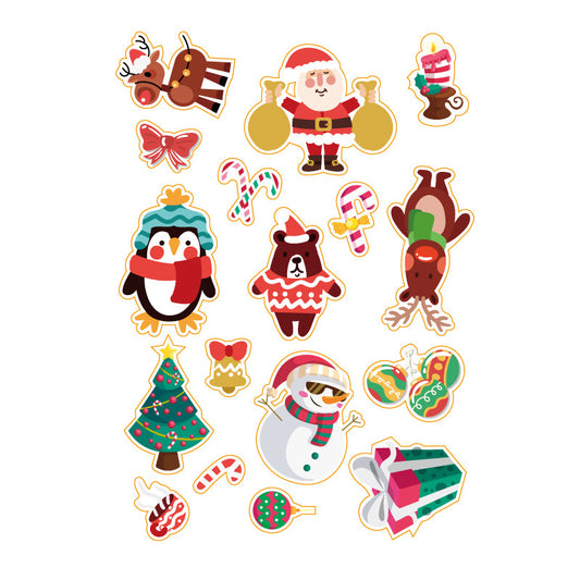 Christmas Stickers Santa Bell Gift DIY Hand Account Keychain  Phone Case Decoration Stickers