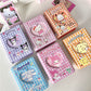 Melody Kuromi Plaid Card Book Cute Cartoon Small Card Polaroid Storage Book Cinnamoroll Base Sanrio book