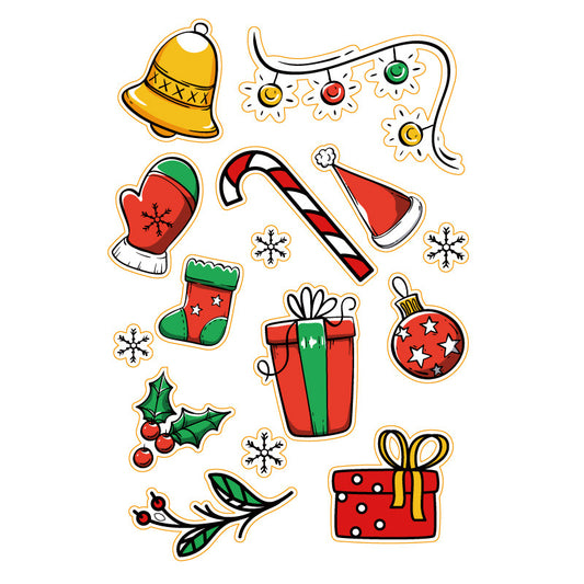 Christmas Stickers Santa Bell Gift DIY Hand Account Keychain  Phone Case Decoration Stickers