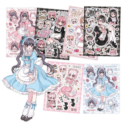 Sweet Girls Character Stickers DIY Deco Sticker