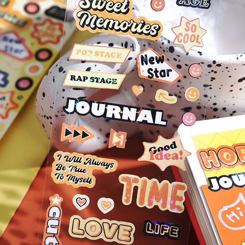 Letter Lovers Inspiration Strobe Stickers Decorative Journal Stickers