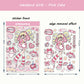 Happy Weekend Girl Pink Cake Decoration Sticker Cute Graffiti Hand Account Sticker Sticker Material Paper