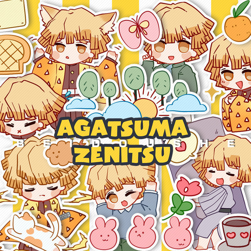 Demon Slayer: Kimetsu No Yaiba Agatsuma Zenitsu Tomioka Giyuu Handaccount Phone Case  Kochou Shinobu Rengoku Kyoujurou  Glitter Stickers