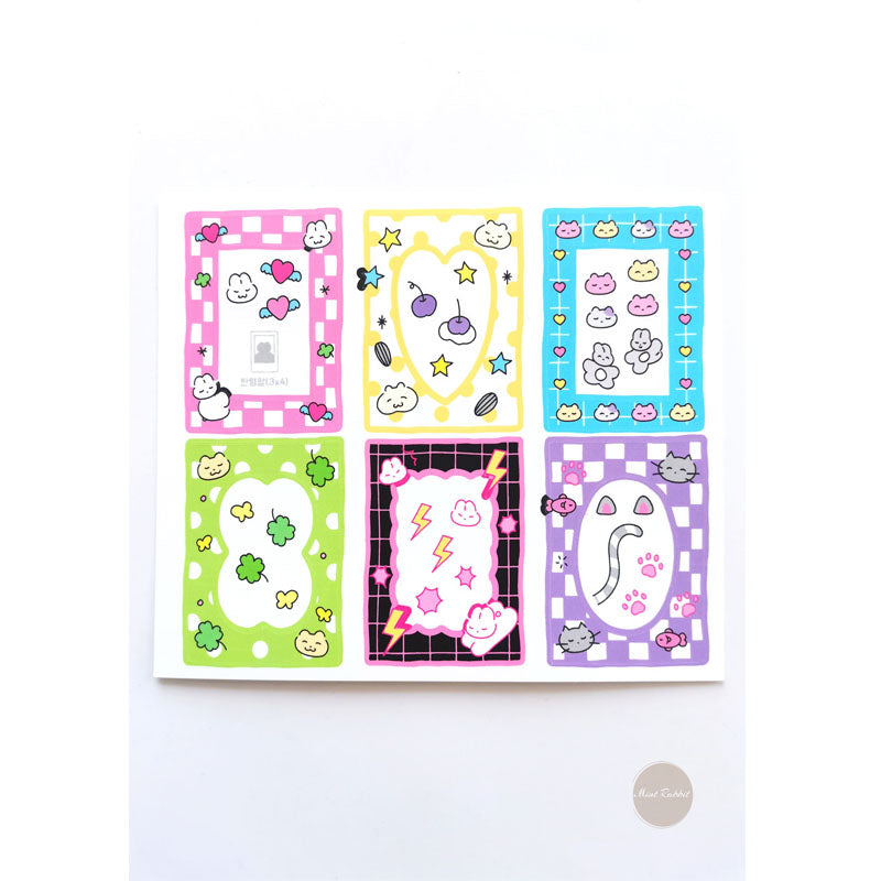 Cute Border Sticker Photo Frame Decorative Sticker Avatar Decoration Pocket Material Sticker