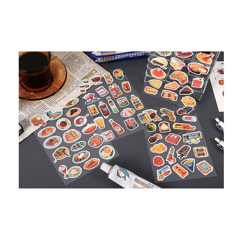 Life Seasoning Series Creative Small Pattern DIY Hand account Phone Case Element Material stickers 4 styles