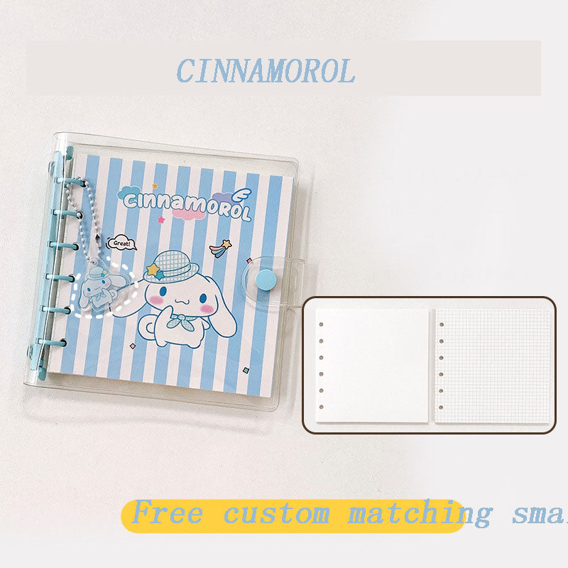 Sanrio Hand Ledger Binder Sticker Portable Transparent Square Notepad Notebook Cute Kuromi