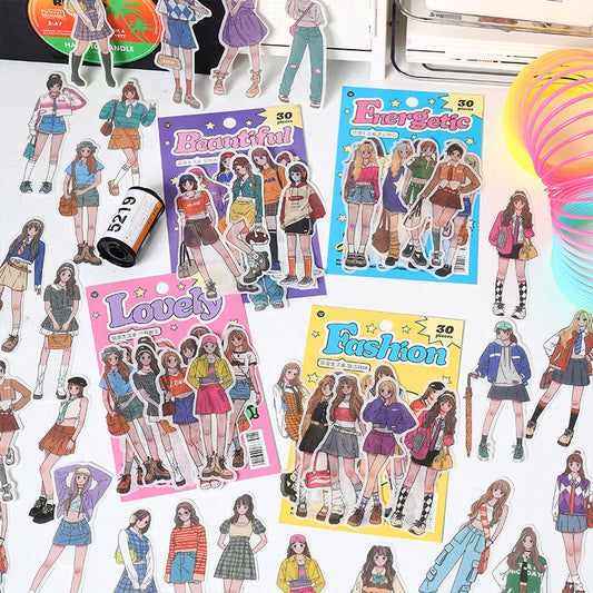 Sticker Pack Romantic Life Home Series Korean Girls Dress Up DIY Pocket Account 4 materials