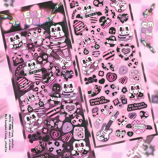 Excellent Cartoon Laser Stickers Sparkling Cute Decorative Stickers Diy Hand Account Decoration  phone Case Material Stickers