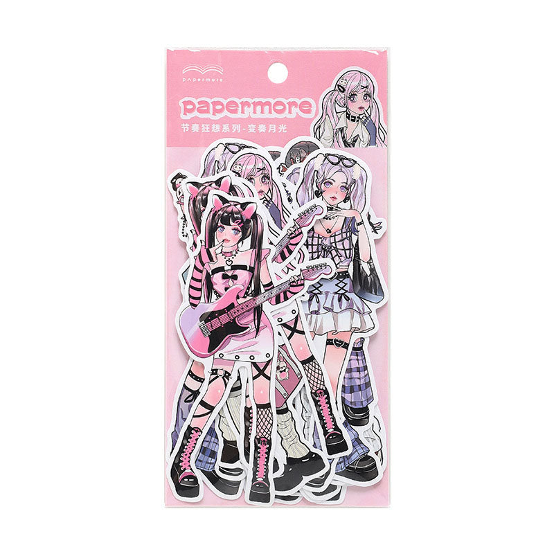 Sticker Pack Rhythm Rhapsody Cute Girl Anime Handbook Material Stickers 4 Styles