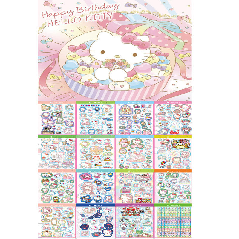 Cutting Sanrio Stickers Book Goo Card Cartoon Cute Stickers Kuromi Melody Hand Account Decoration