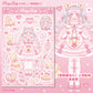 Girls Original Character Stickers Cute Cat Ears Magic Bear Diy Hand account Decoration Sweet Style