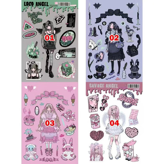 Sweet and Cool Girly Decoration Sticker Cartoon Character Stickers DOMI