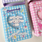 Melody Kuromi Plaid Card Book Cute Cartoon Small Card Polaroid Storage Book Cinnamoroll Base Sanrio book