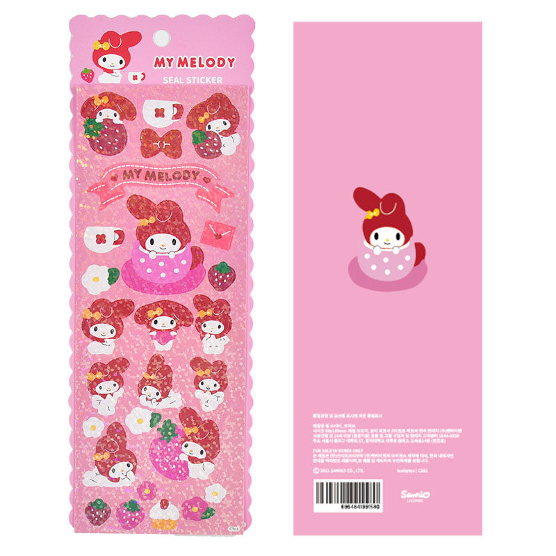 Sanrio DIY Keychain Plate Sticker Melody Cinnamorll Decorative Hand Account Diary Phone Case Sticker