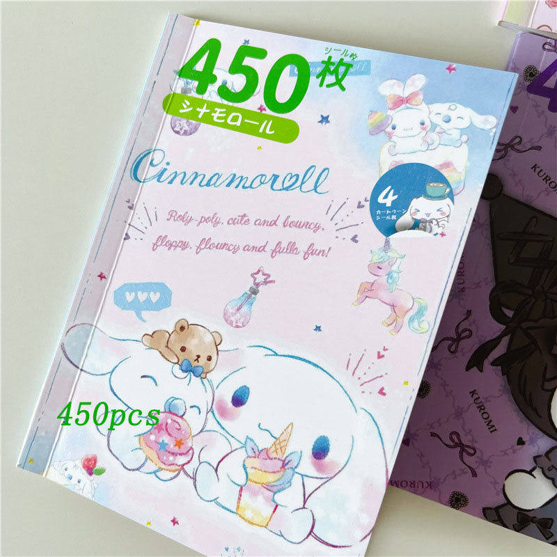 Cutting Sanrio Stickers Book Goo Card Cartoon Cute Stickers Kuromi Melody Hand Account Decoration