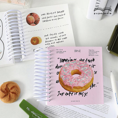 Salt Sliced Toast Hand Account Collage Book Donut Dessert Notebook Large Coil Decoration Book