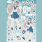 Lamb Ranch vitality Jks Jk Seifuku Series Cute Sweet Girl Character Goo Card DIY  Phone Case Hand Account Sticker