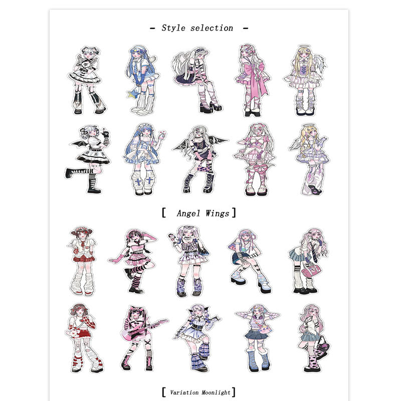 Sticker Pack Rhythm Rhapsody Cute Girl Anime Handbook Material Stickers 4 Styles